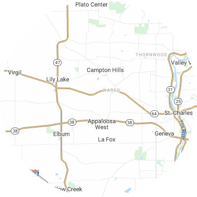 Best moving companies in Campton, IL map