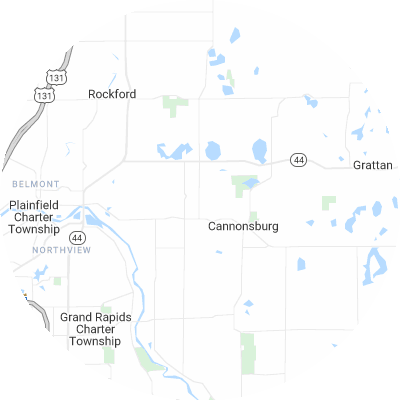 Best roofers in Cannon, MI map