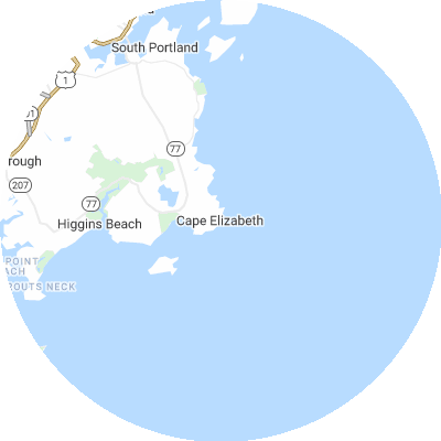 Best roofers in Cape Elizabeth, ME map