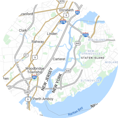 Best gutter guard companies in Carteret, NJ map