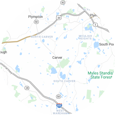 Best gutter cleaners in Carver, MA map