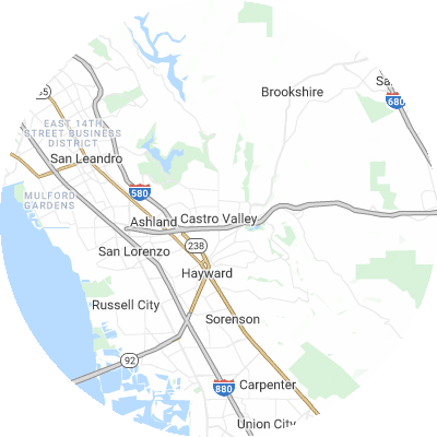 Best lawn companies in Castro Valley, CA map