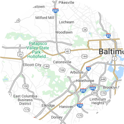 Best moving companies in Catonsville, MD map