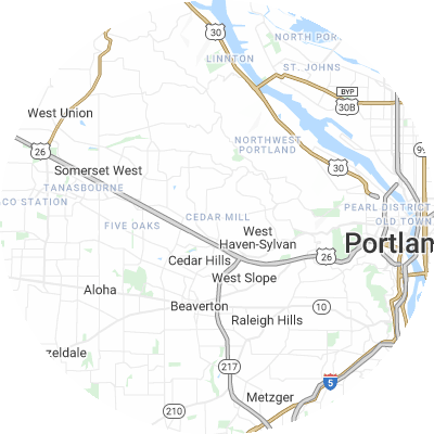 Best moving companies in Cedar Mill, OR map