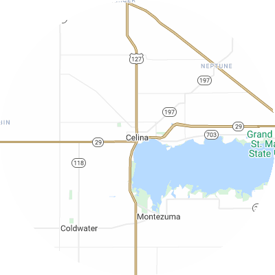 Best lawn care companies in Celina, OH map