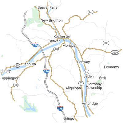 Best moving companies in Center, PA map