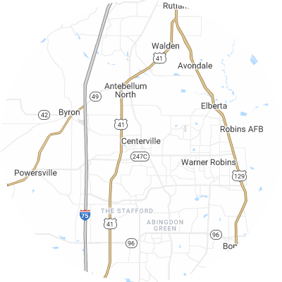 Best lawn care companies in Centerville, GA map