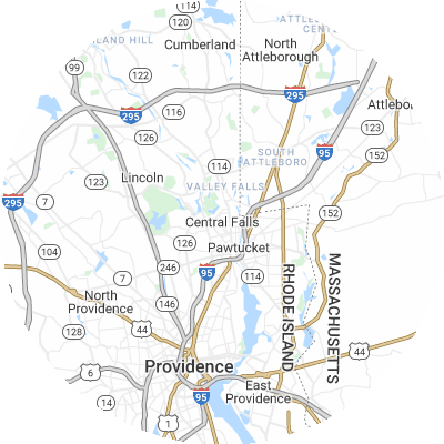 Best moving companies in Central Falls, RI map