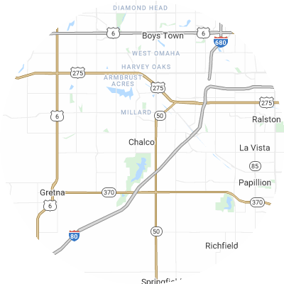 Best moving companies in Chalco, NE map