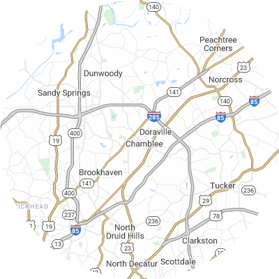 Best lawn care companies in Chamblee, GA map