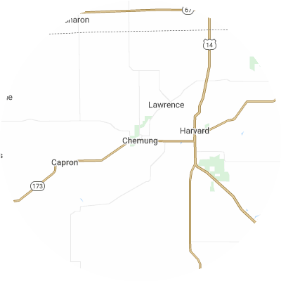 Best lawn care companies in Chemung, IL map