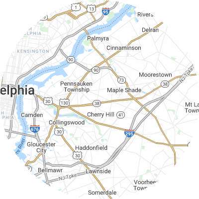 Best window replacement companies in Cherry Hill Mall, NJ map