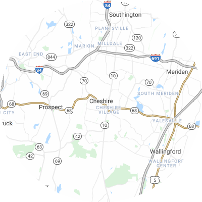 Best concrete companies in Cheshire, CT map