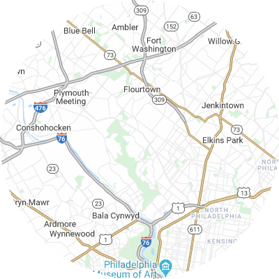 Best pest control companies in Chestnuthill, PA map