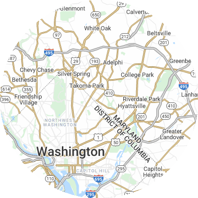 Best moving companies in Chillum, MD map
