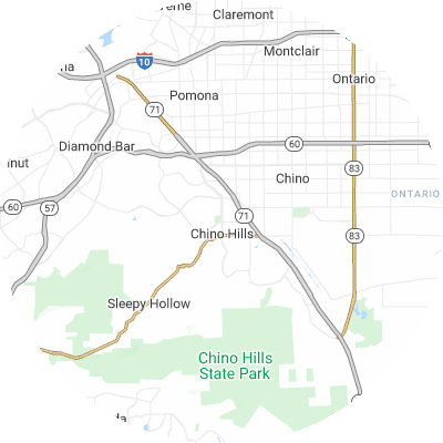 Best roofing companies in Chino Hills, CA map