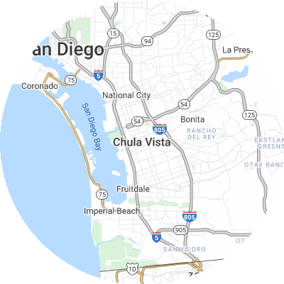 Best pest companies in Chula Vista, CA map