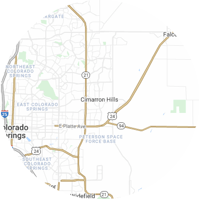 Best lawn care companies in Cimarron Hills, CO map