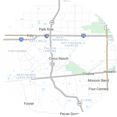 Best moving companies in Cinco Ranch, TX map