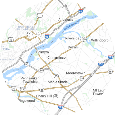 Best lawn care companies in Cinnaminson, NJ map
