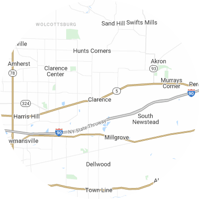 Best moving companies in Clarence, NY map