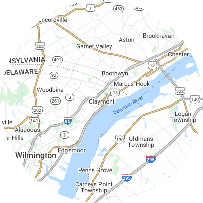 Best moving companies in Claymont, DE map