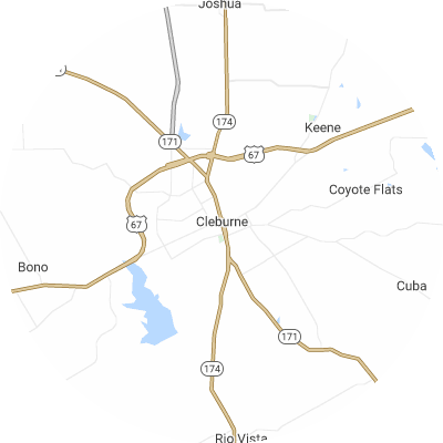 Best moving companies in Cleburne, TX map