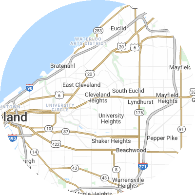 Best solar companies in Cleveland Heights, OH map