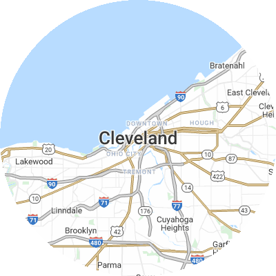 Best lawn companies in Cleveland, OH map