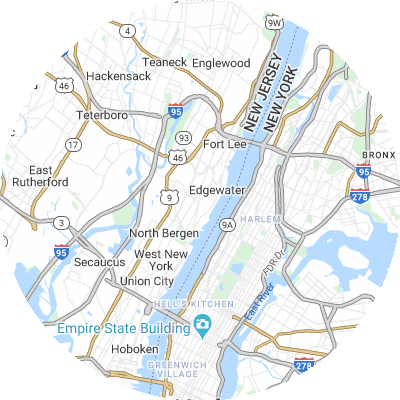 Best moving companies in Cliffside Park, NJ map