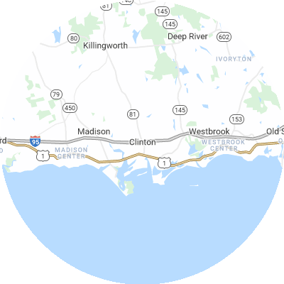 Best lawn care companies in Clinton, CT map