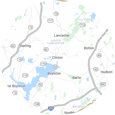 Best lawn care companies in Clinton, MA map