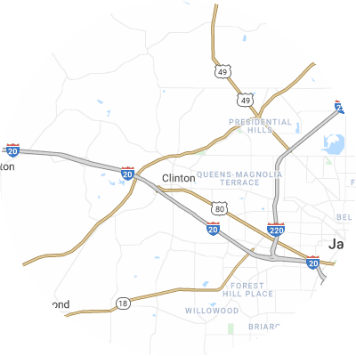 Best window replacement companies in Clinton, MS map