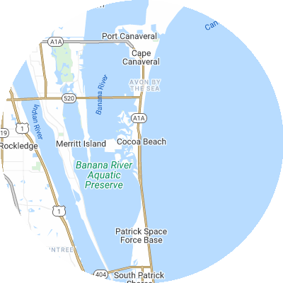 Best window replacement companies in Cocoa Beach, FL map