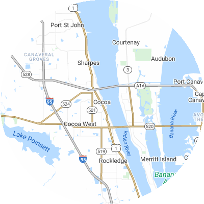 Best plumbers in Cocoa, FL map