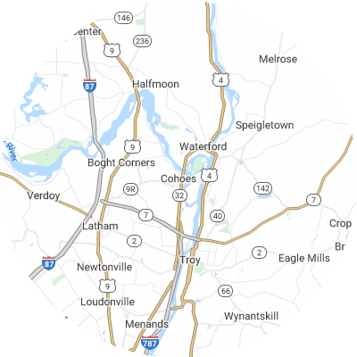 Best roofers in Cohoes, NY map