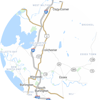 Best plumbers in Colchester, VT map