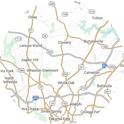 Best pest companies in Colesville, MD map
