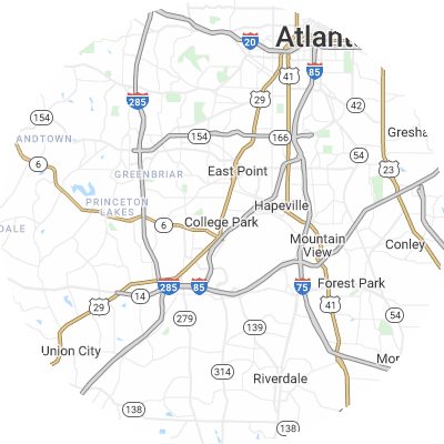 Best tree removal companies in College Park, GA map