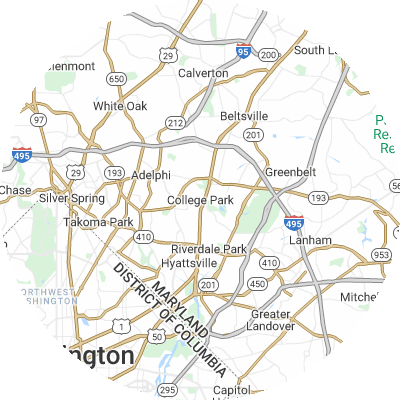 Best moving companies in College Park, MD map