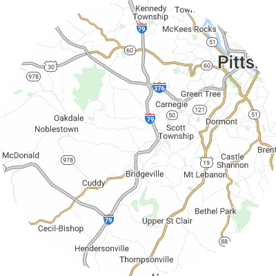 Best window replacement companies in Collier, PA map