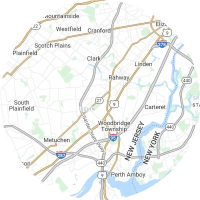 Best roofers in Colonia, NJ map