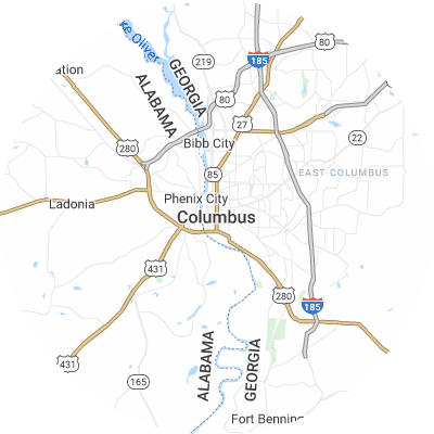 Best tree removal companies in Columbus, GA map