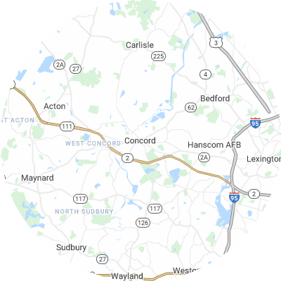Best concrete companies in Concord, MA map