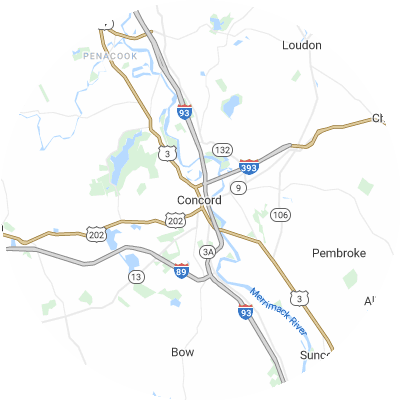 Best plumbers in Concord, NH map