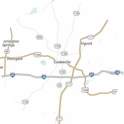 Best pest companies in Cookeville, TN map