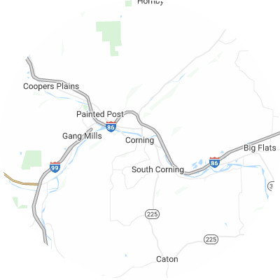Best moving companies in Corning, NY map