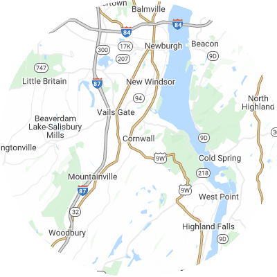 Best pest control companies in Cornwall, NY map