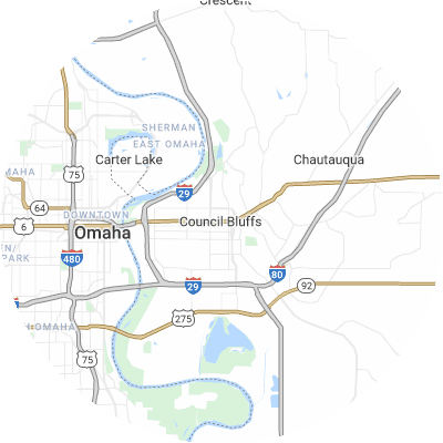 Best pest companies in Council Bluffs, IA map