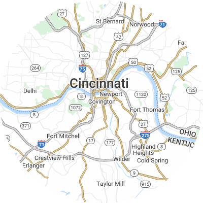 Best moving companies in Covington, KY map